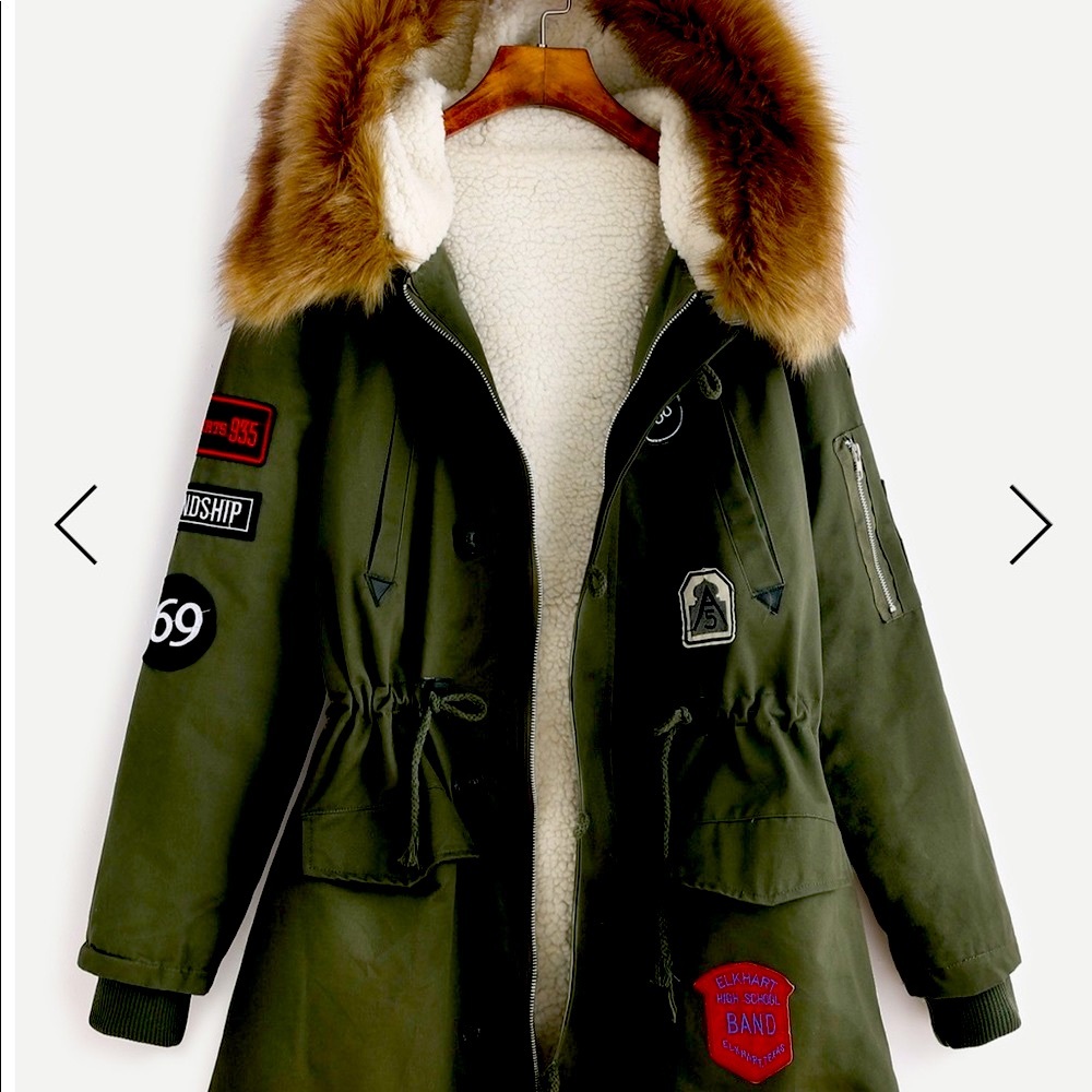 Shein Faux Fur Trim Parka - Picture 5 of 7